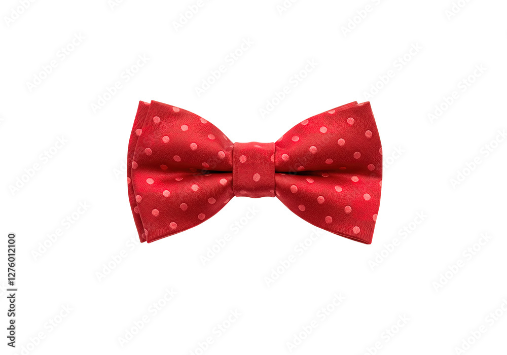 red bow tie with polka dot patterns isolated on white background red bow tie with polka dot patterns isolated on white background