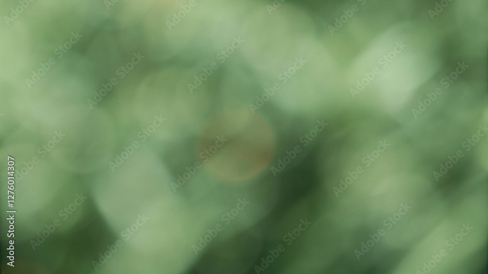 Obraz premium Green, yellow, orange background made in the camera with a macro lens creating out of focus circles of light and bokeh with soft outlines perfect for copy space or text 