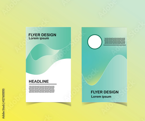 Abstract geometric gradient posters set. Minimalist elegant style cover templates collection with monochrome geometric round shapes. Vector design for social media, cover, banner, flyer.