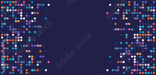 Digital technology background. Digital data dots pattern pixel background