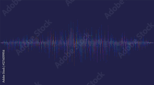 Waves of the equalizer. Audio wave talking. Voice speaking music sound line levels. Podcasting