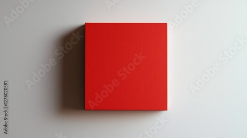 A lone red square on a pure white canvas. Free Download A lone red square on a pure white canvas. - GFXLoad