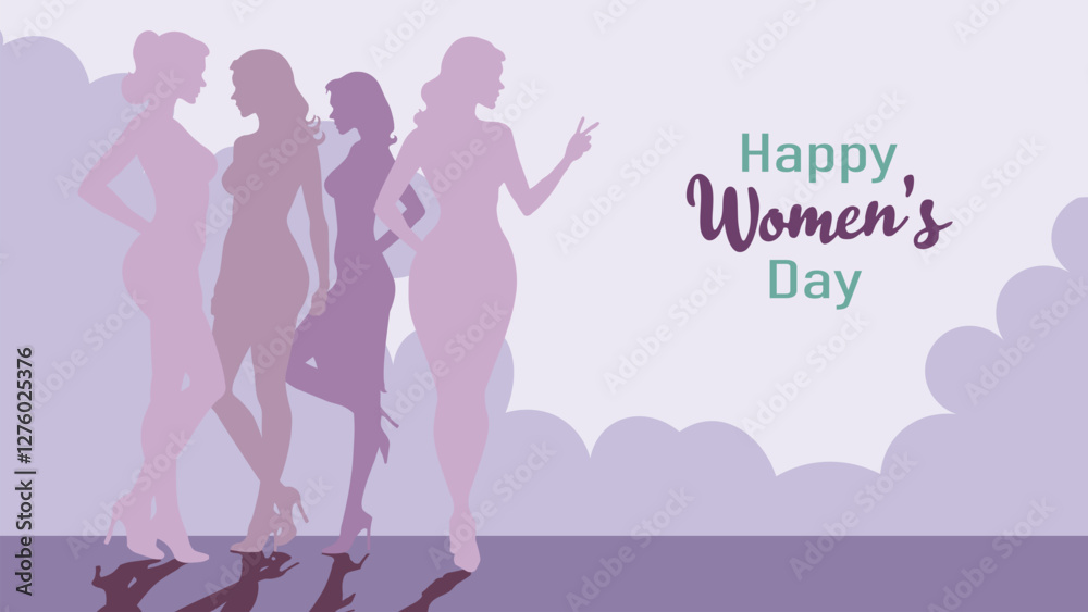 Vector Women's Day Celebration Illustration – Elegant Female Silhouettes, 8 March Greeting Card, Feminine Empowerment Art Vector Women's Day Celebration Illustration – Elegant Female Silhouettes, 8 March Greeting Card, Feminine Empowerment Art
