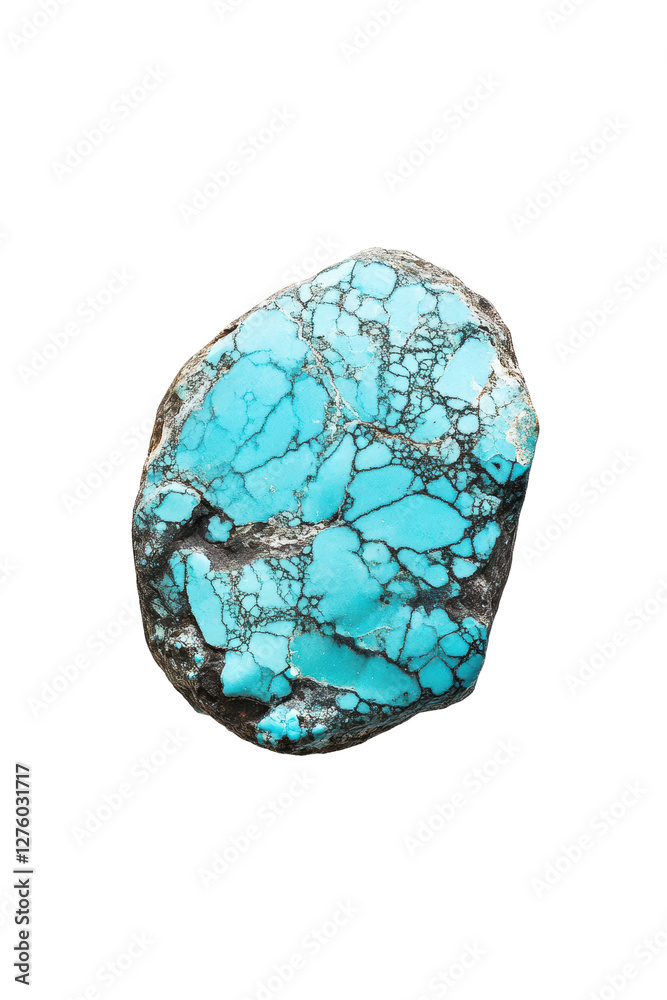 Isolated Bright Turquoise Stone Isolated Bright Turquoise Stone