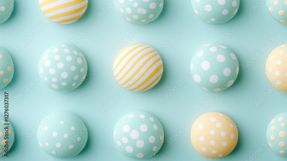 Pastel Easter Eggs Pattern Background Design Pastel Easter Eggs Pattern Background Design