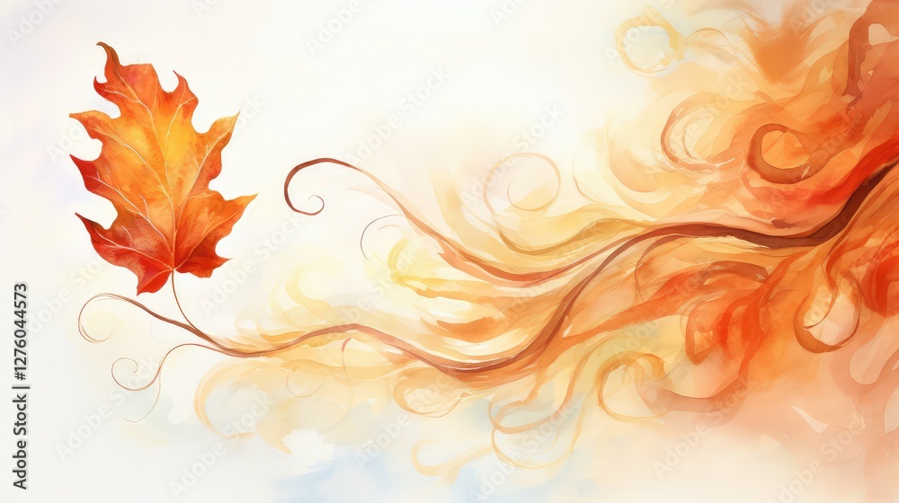 watercolor fall leaf illustration watercolor fall leaf illustration
