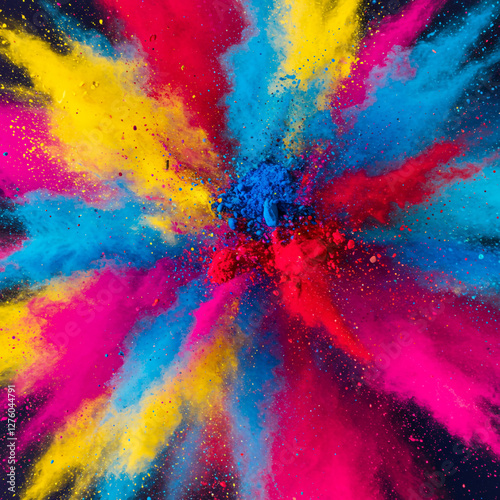 Vibrant Holi Color Burst - ...