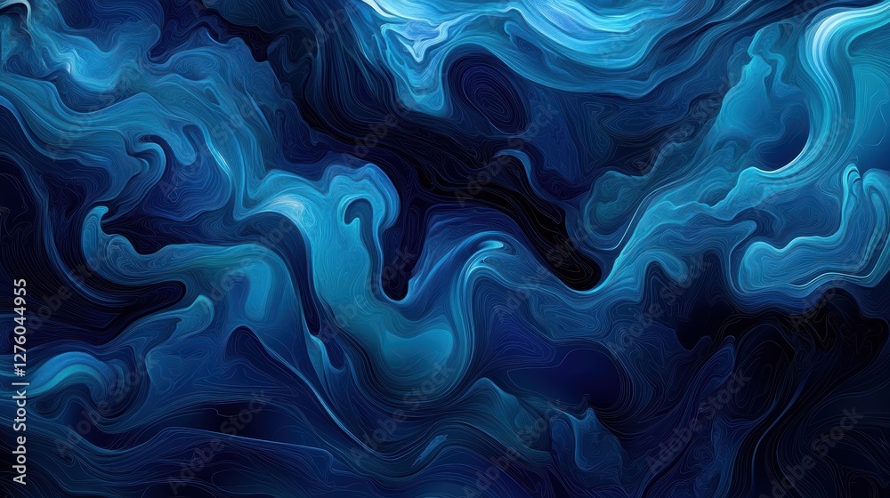 Fototapeta premium abstract blue swirling marble texture