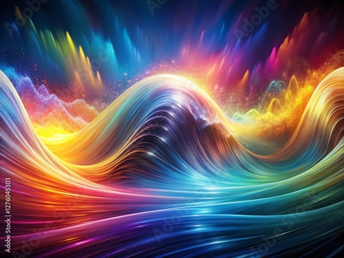Abstract Vibrant Sound Waves: Swirling Dynamic Motion Blur Wallpaper Background
