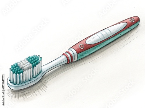 toothbrush on isolated white background