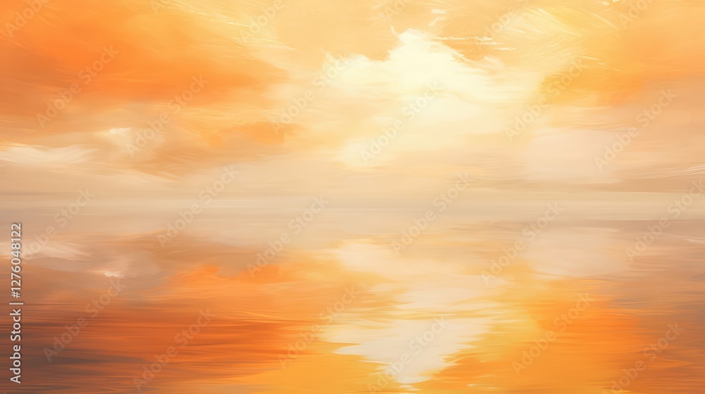 Fototapeta premium reflection orange and white abstract
