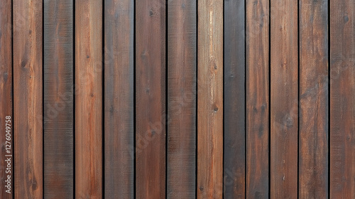 Rustic dark wooden wall background featuring vintage, weathered wood planks with rich textures and natural grain. Perfect for creating a warm, classic, and timeless aesthetic in any design