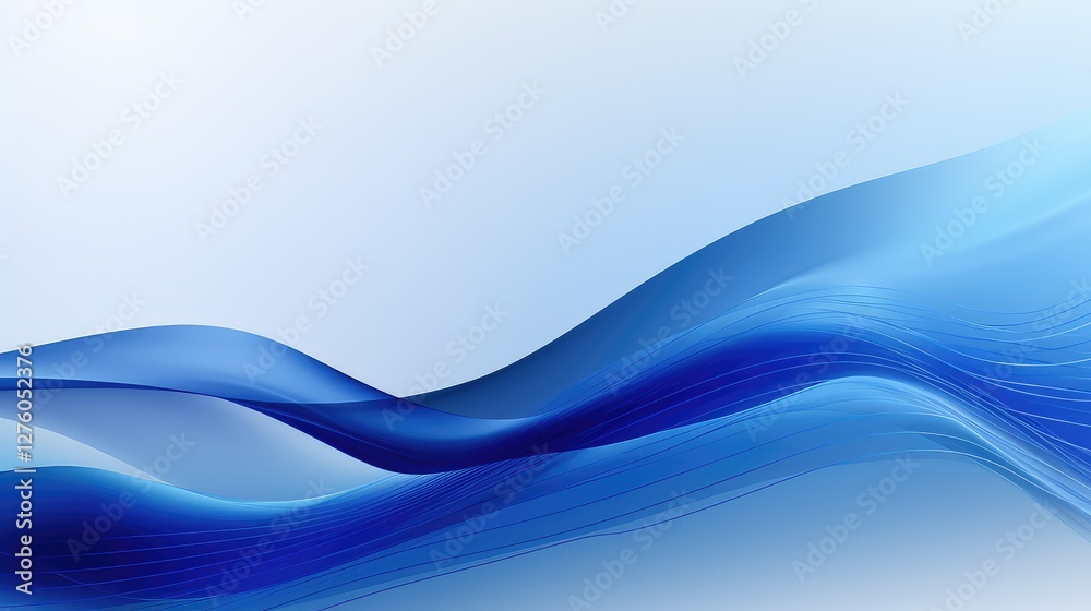 Fototapeta premium flowing powerpoint background blue