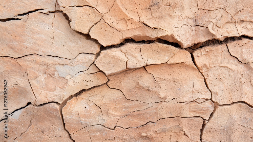 Dry and Cracked Soil Texture Close-Up Showing Natural Earth Patterns Under Bright Light Conditions Dry and Cracked Soil Texture Close-Up Showing Natural Earth Patterns Under Bright Light Conditions