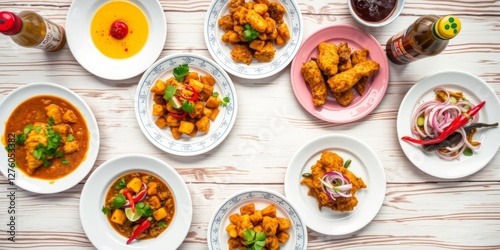 Wallpaper Mural easter eggs on wooden background Torontodigital.ca