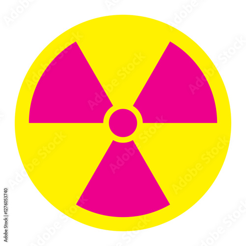 Radioactive warning sign vector illustration. Radioactivity alert symbol.
