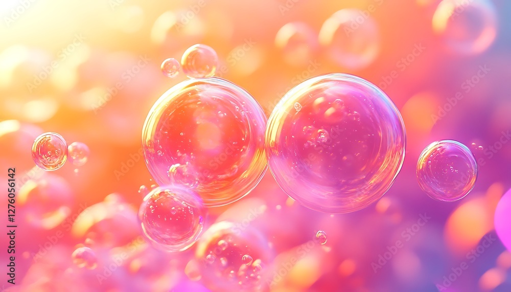 Colorful soap bubbles in sunlight; abstract background; possible use for desktop wallpaper, poster, or website backdrop Colorful soap bubbles in sunlight; abstract background; possible use for desktop wallpaper, poster, or website backdrop