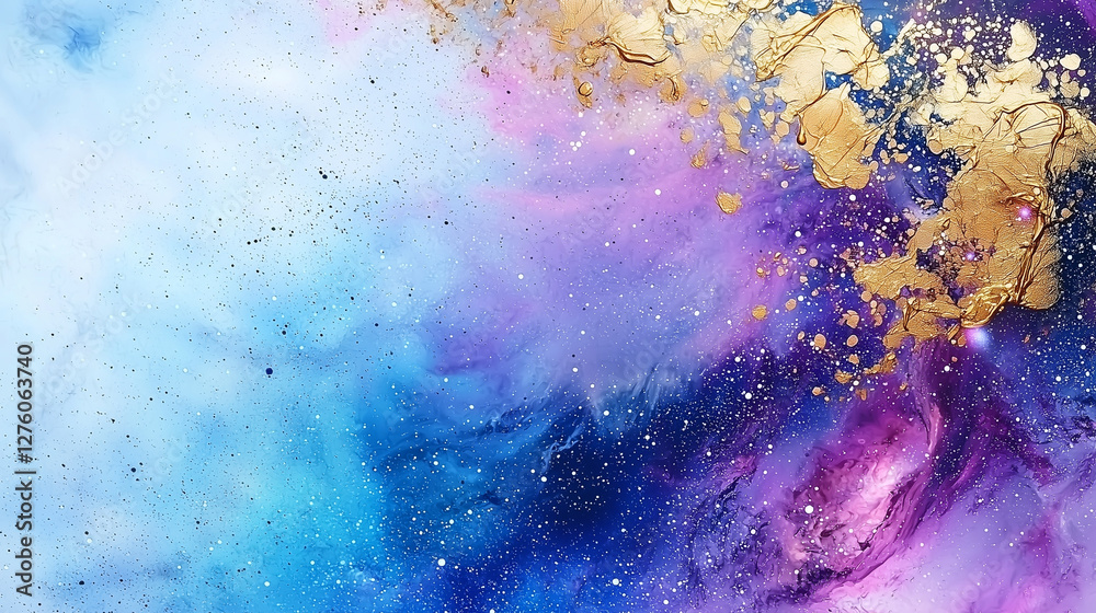 Fototapeta premium Expansive cosmic galaxy filled with stars and nebulae