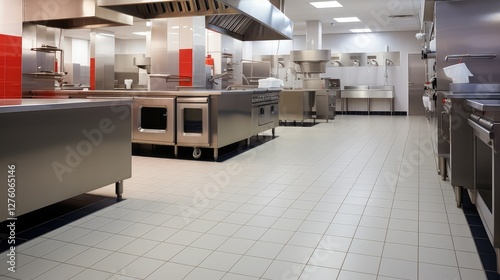 tiles commercial kitchen floor © PikePicture