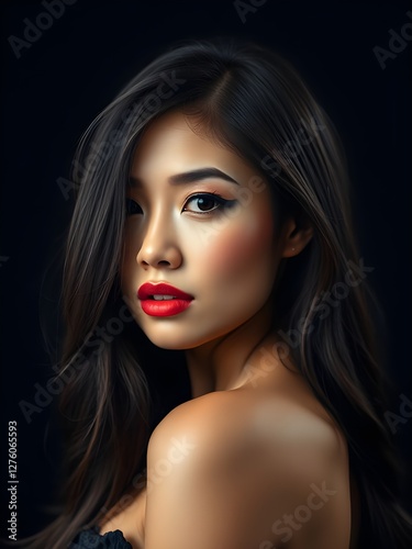 Portrait Of A Beautiful Asian Woman