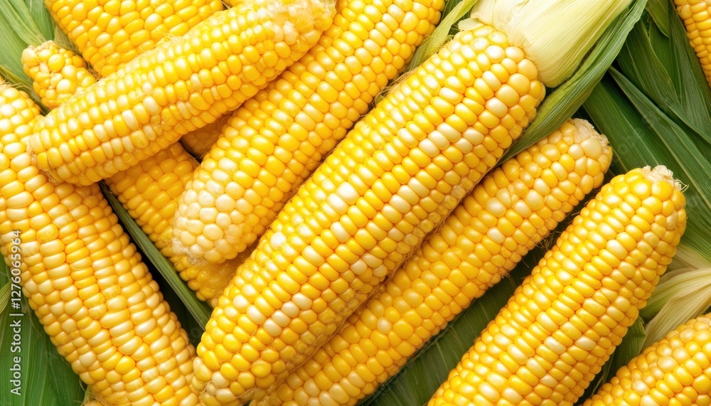 Sweet Corn Harvest Fresh Yellow Maize Kernels Sweet Corn Harvest Fresh Yellow Maize Kernels