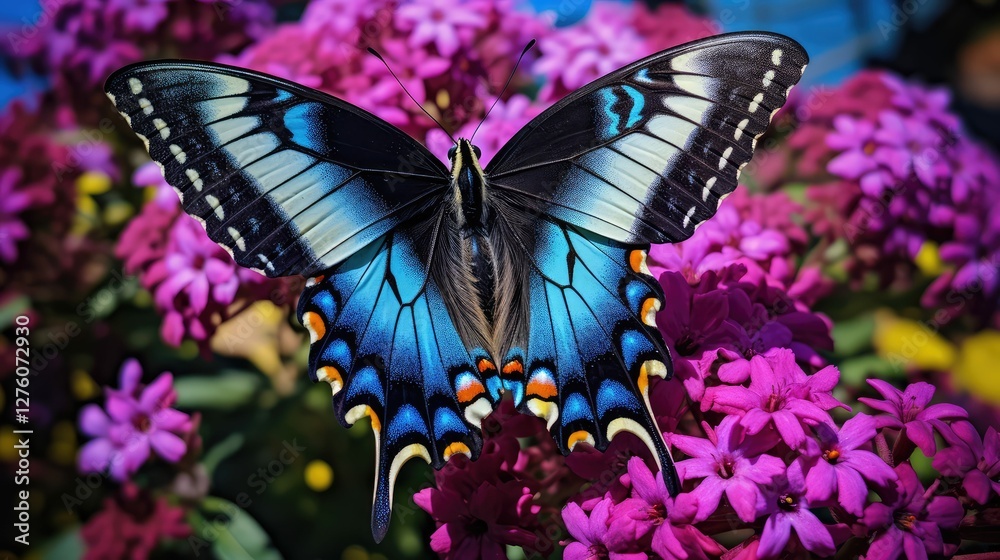 Fototapeta premium perched swallowtail blue