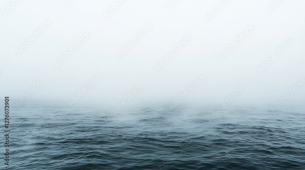 Fototapeta premium Misty Ocean Water Calm Serene Scene