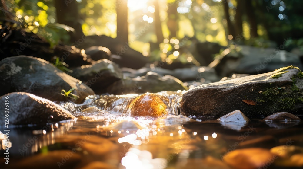 Fototapeta premium trees water bokeh