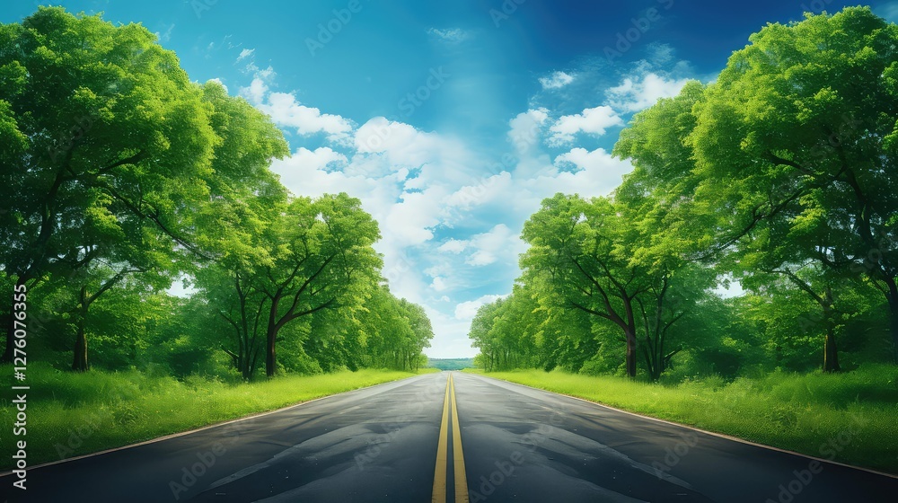 Obraz premium divergence split road