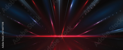 Glow effect of brigft neon flickering flash technology background