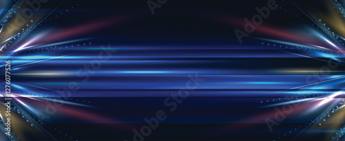 Glow effect of brigft neon flickering flash technology background