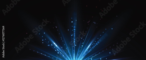 Glow effect of brigft neon flickering flash technology background