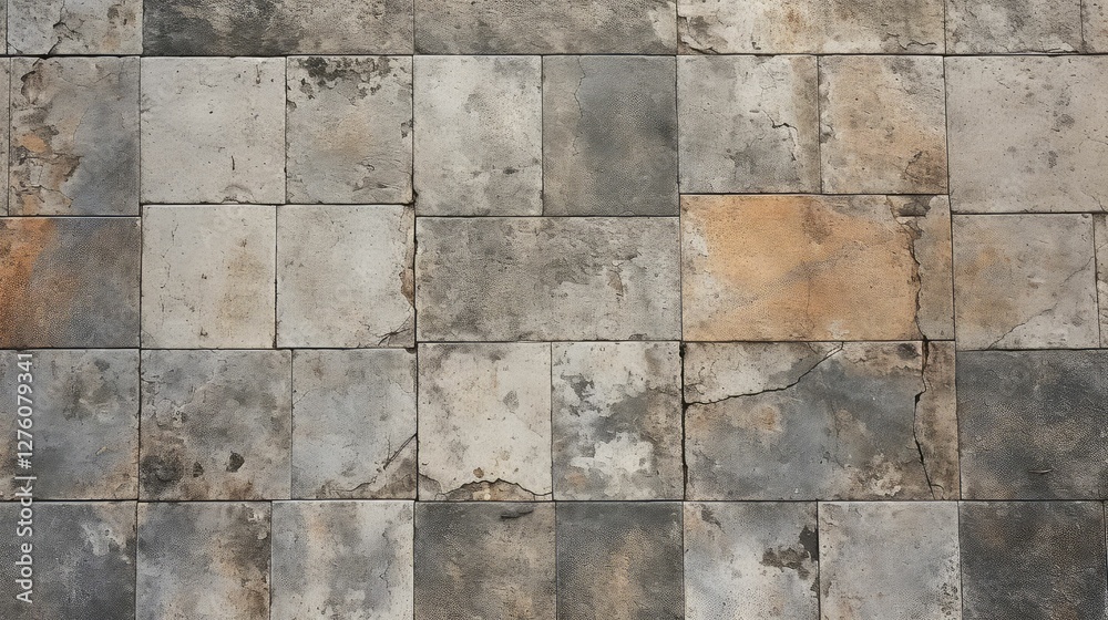 Fototapeta premium aged outdoor tile texture