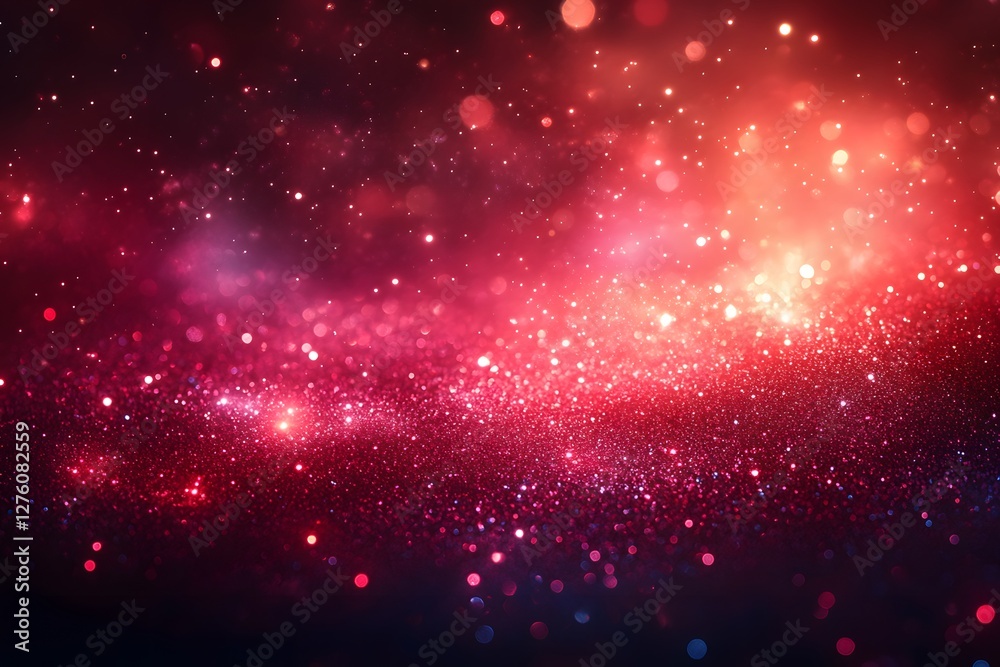 Fototapeta premium Vibrant Abstract Red and Pink Bokeh Background for Creative Design