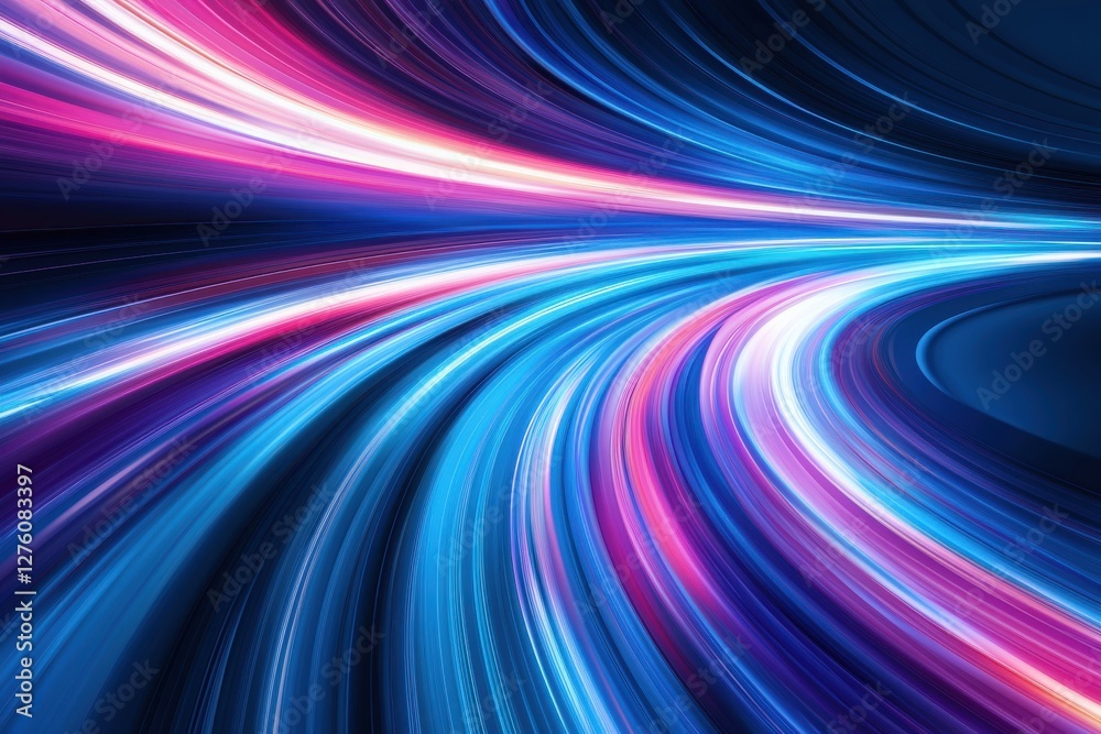 Obraz premium Colorful Light Trails in a Dynamic Flow of Motion and Energy