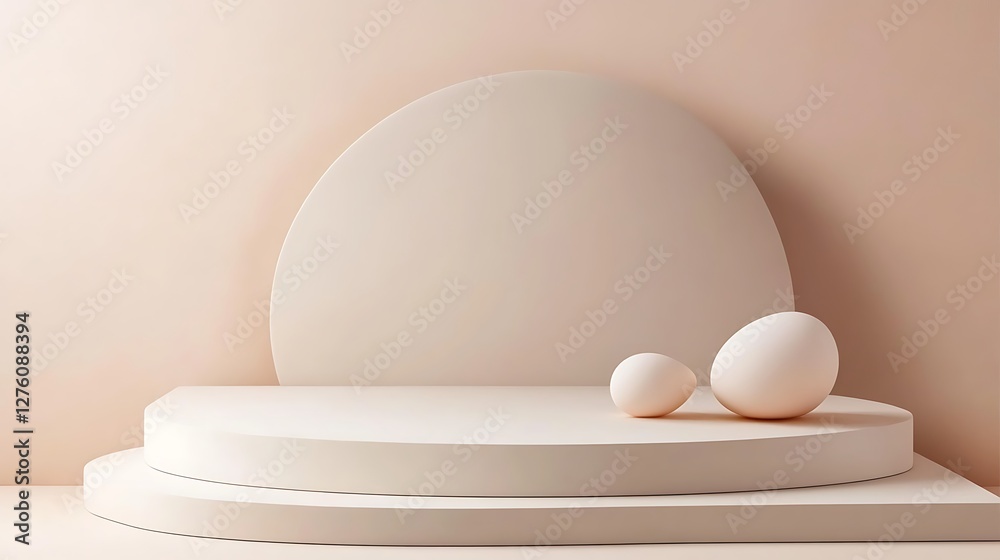 Fototapeta premium Pastel eggs display, product promo