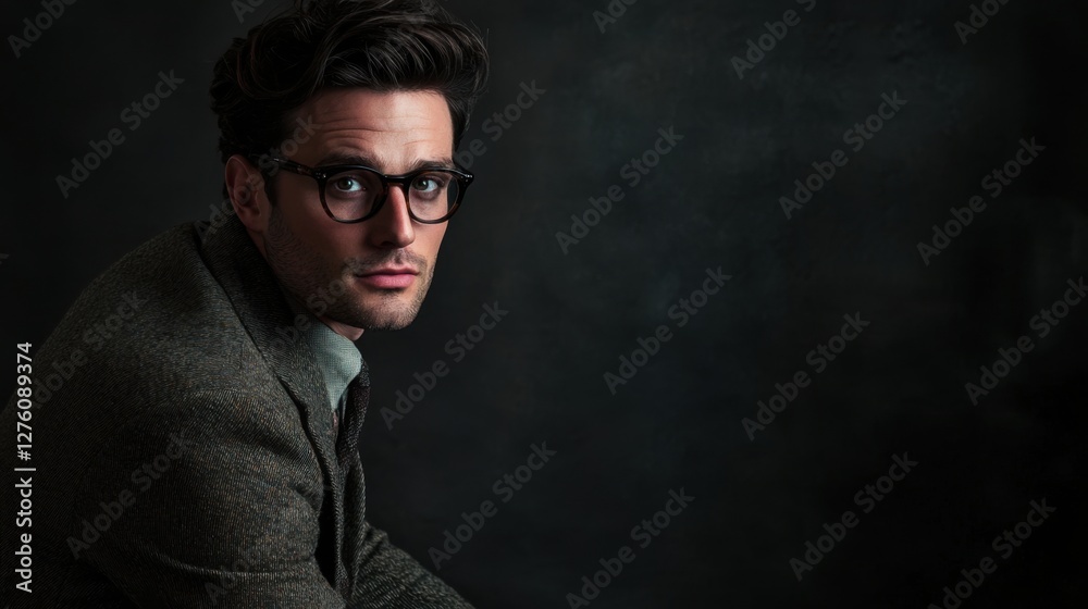 Fototapeta premium portrait of a stylish man in glasses