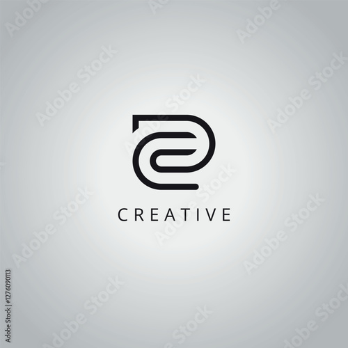 Creative Minimal CD DC Letter Business Logo Design Vector Icon Symbol.