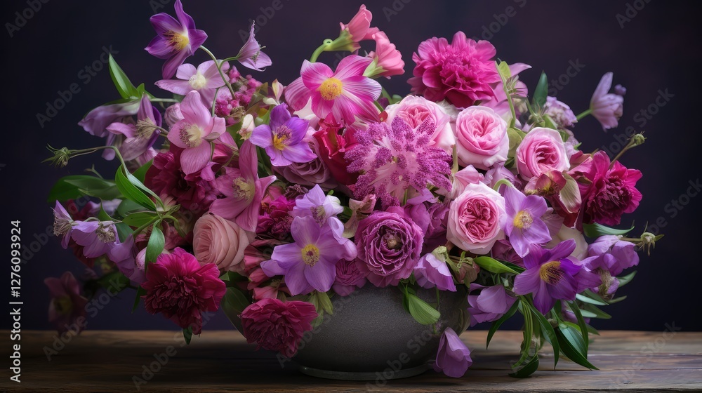 Fototapeta premium blossoms pink and purple flowers