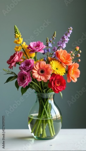 Wallpaper Mural A vase filled with an assortment of colorful flowers, flower vases, vase Torontodigital.ca