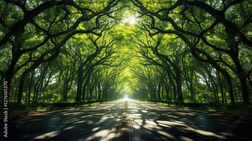 Fototapeta premium dappled road overhead