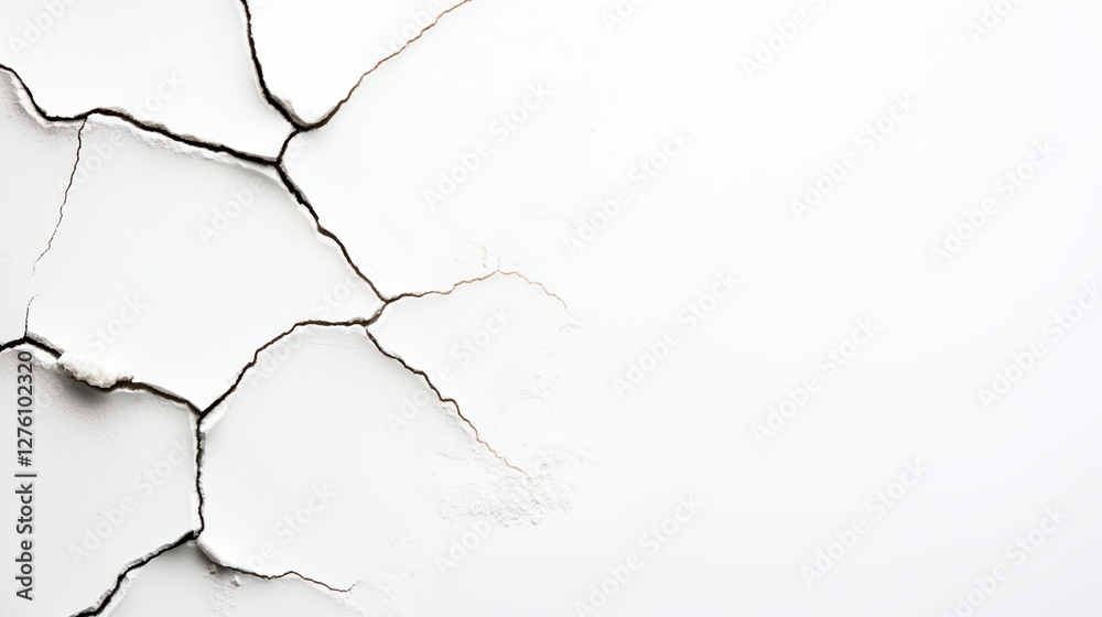 A wall with cracks and holes in it A wall with cracks and holes in it