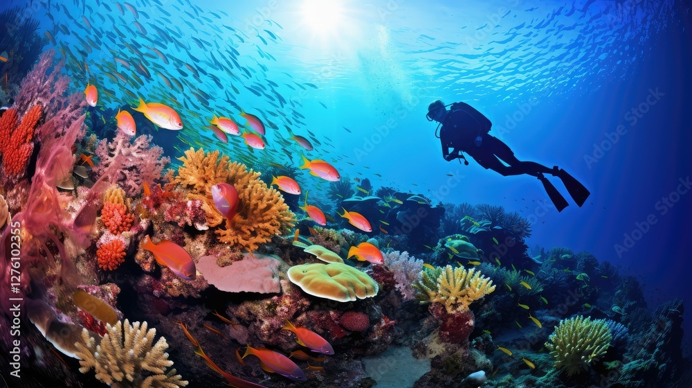 Fototapeta premium coral open water
