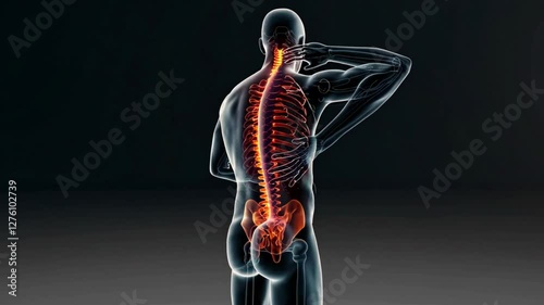 Sci-Fi Medical Imaging of Lower Back Pain in the Spine, Generative AI