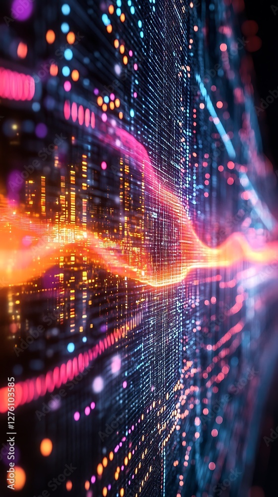 Obraz premium Abstract digital data flow