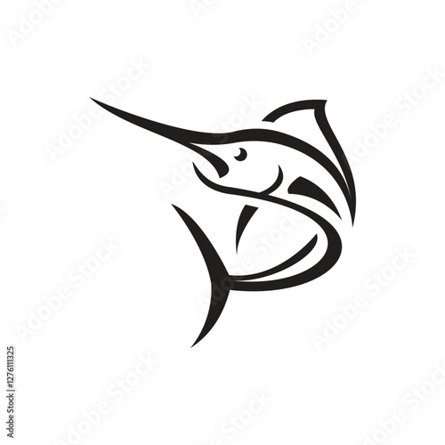 marlin logo icon vector illustration
