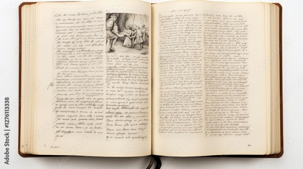 Obraz premium circled page in book