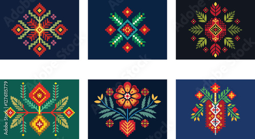 Embroidered patterns designs that replicate the unique pattern design 