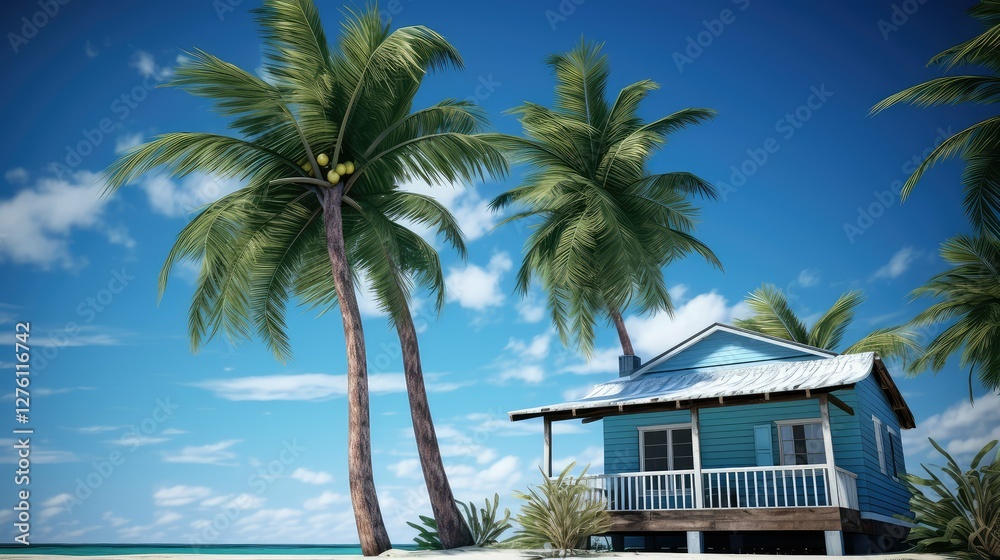 Fototapeta premium living palm tree home