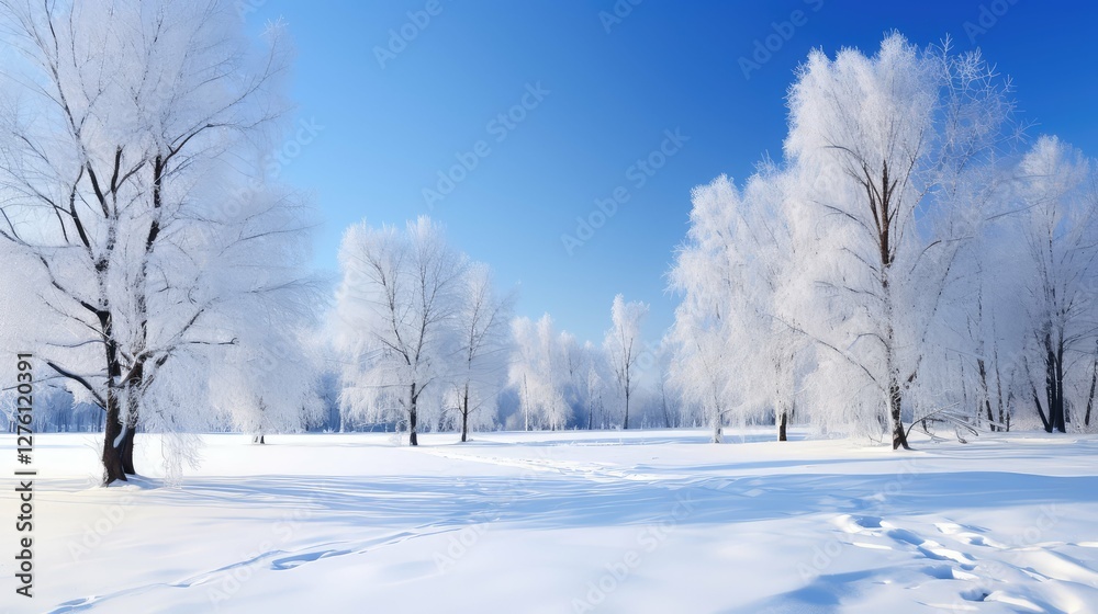 Fototapeta premium sky winter background blue